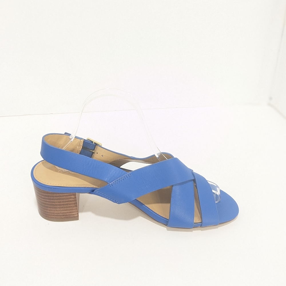 NWOT Talbot Blue Leather Sandals - Picture 11 of 16